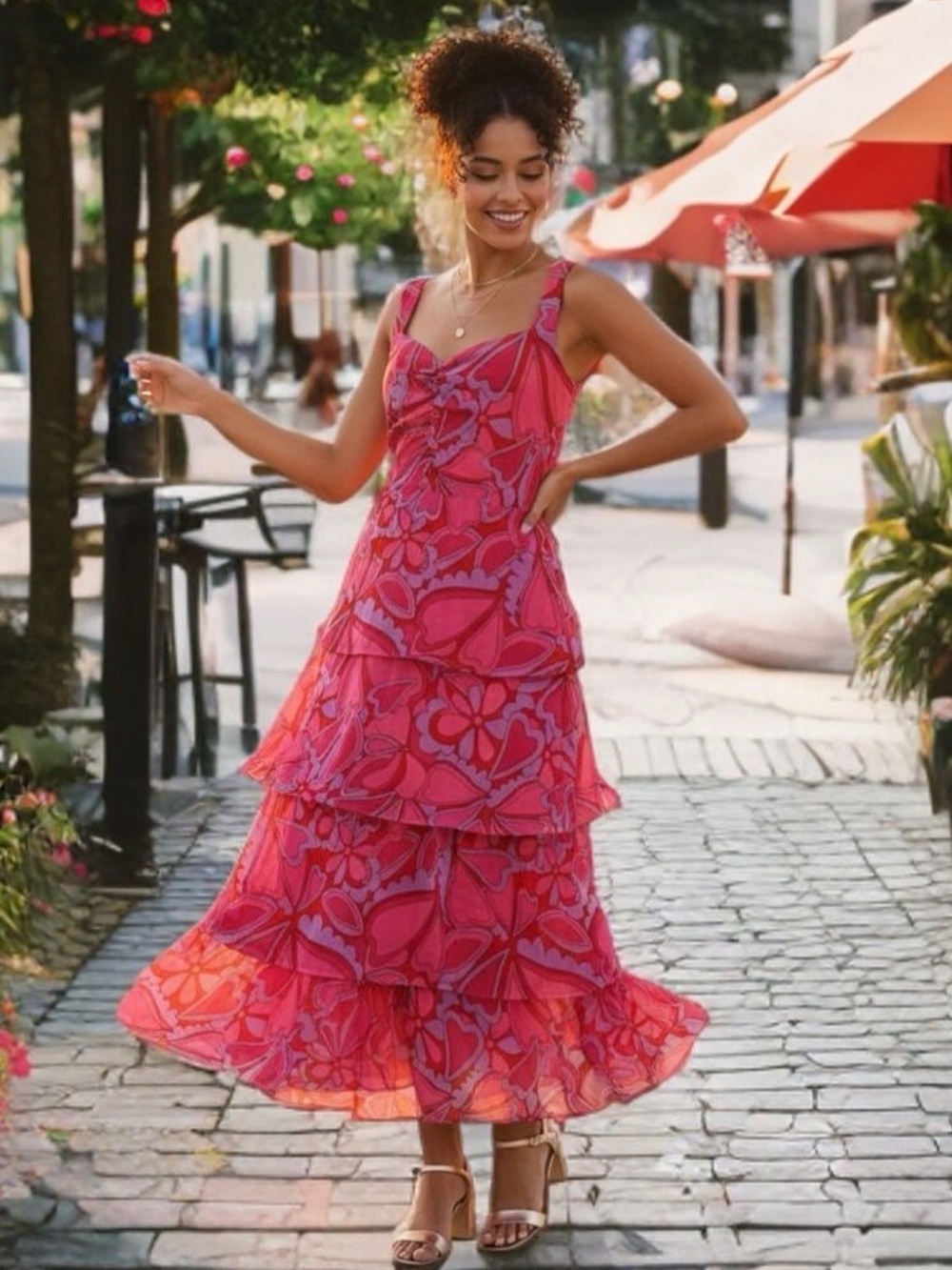 Show Me Your Mumu Cosmopolitan Midi Dress, Size L